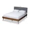 Baxton Studio Dilara Dark Grey Upholstered Walnut Finished Full Size Platform Bed 156-9407-9437 - alternate 6